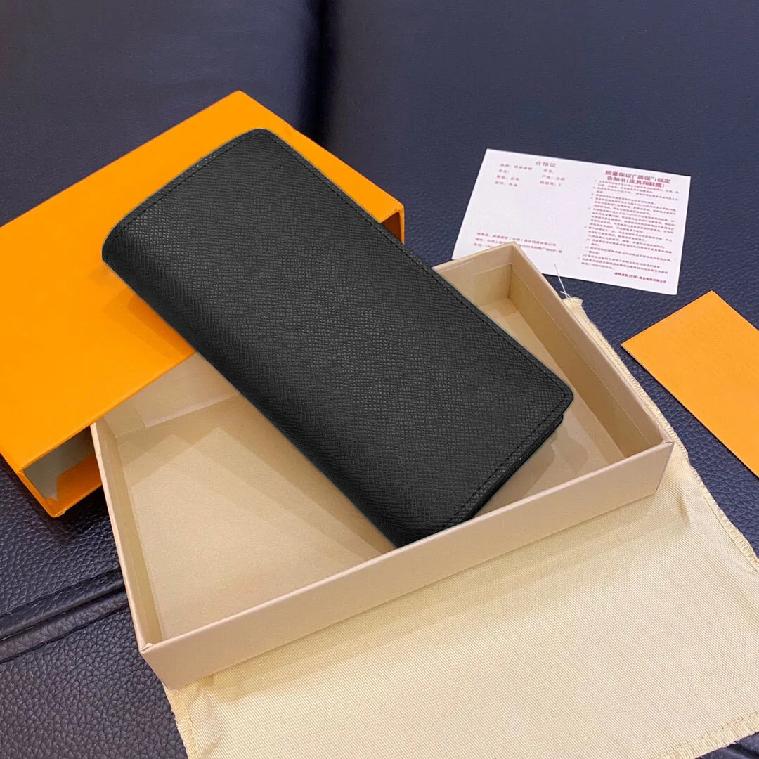 

Men's women Wallet Card Holder PVC Leather Long Zipper Folding Coin Purse Fashion Luxury Designer Brand