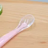 2Pcs Silicone Spoon Set Baby Learning to eat Training Spoon Baby Silicone Soft Spoon PP Plastic Box Children's Tableware Box 3