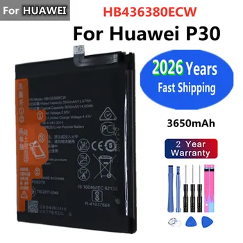 Batteria ad alta capacità 3650mAh HB436380ECW per batterie per telefoni cellulari Huawei P30 ELE-L09 ELE-L29 ELE-AL00 ELE-TL00