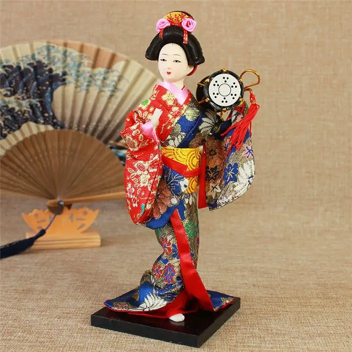 

Japanese Doll Tabletop Kimono Doll Silk Puppet Decoration Wind Hotel Living Room Decoration Travel Collection Gifts