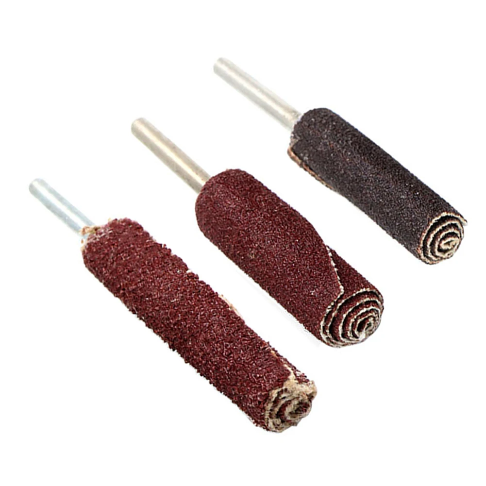 

3pcs 3mm Shank Cylinder Sandpaper Rod Electric Polishing Buffing Grinding Head Grinding Wheel Head Sanding Abrasive Rotary Tool