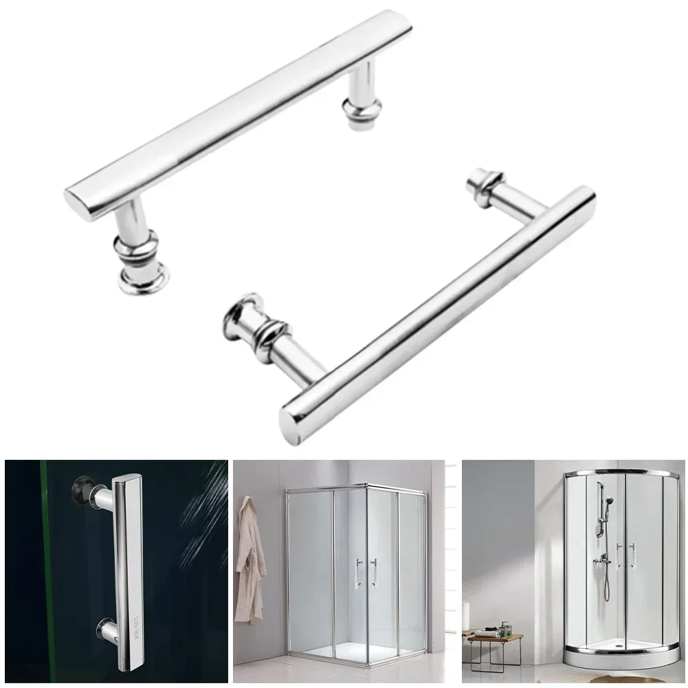 Door Handle Shower For Shower Enclosures Accessories Bathroom Chrome Decoration F-shaped