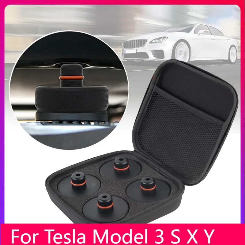 

4Pcs Rubber Floor Lifting Jack Pad Adapter Pucks Tool Chassis For Tesla Model 3 S X Y Car Accessories Tire Repair Nail Screw Kit