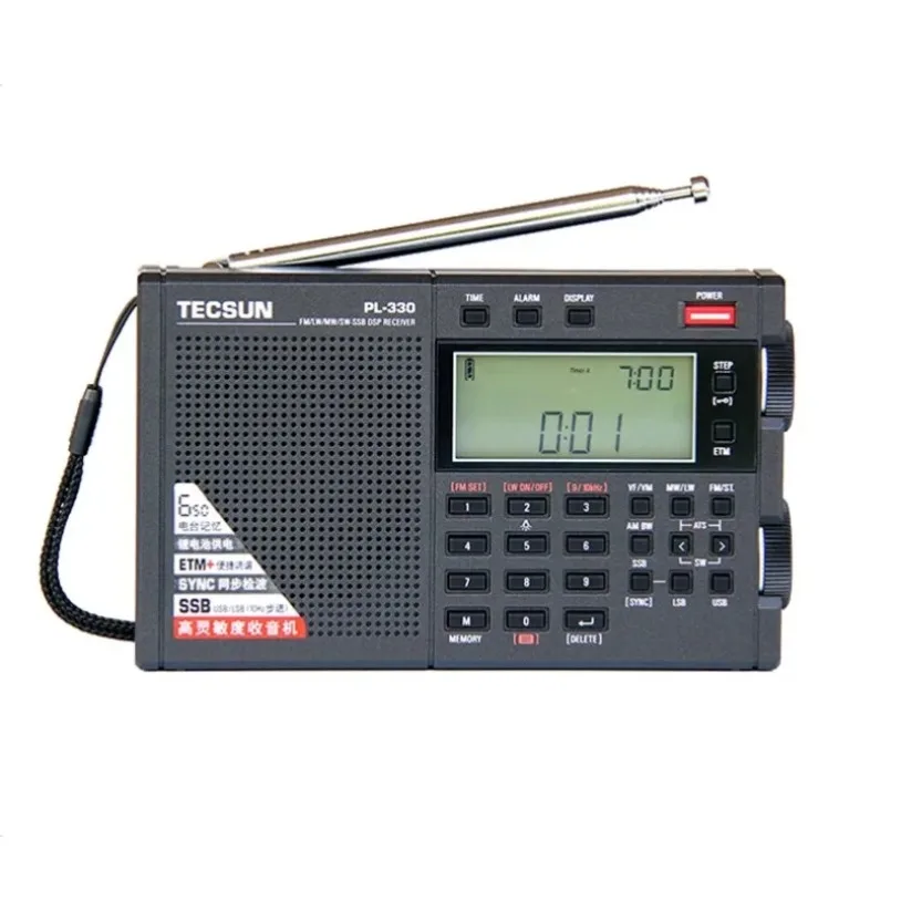 VIKEFON PL-330 FM/MW/SW/LW SSB DSP Full-Band Radio Multi-functional Portable Radio Receivers High Sensitivity Radio PL330