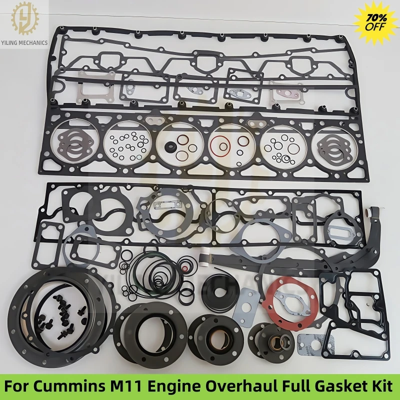 For Full Gasket Kit for Cummins M11 engine of excavator,including ...
