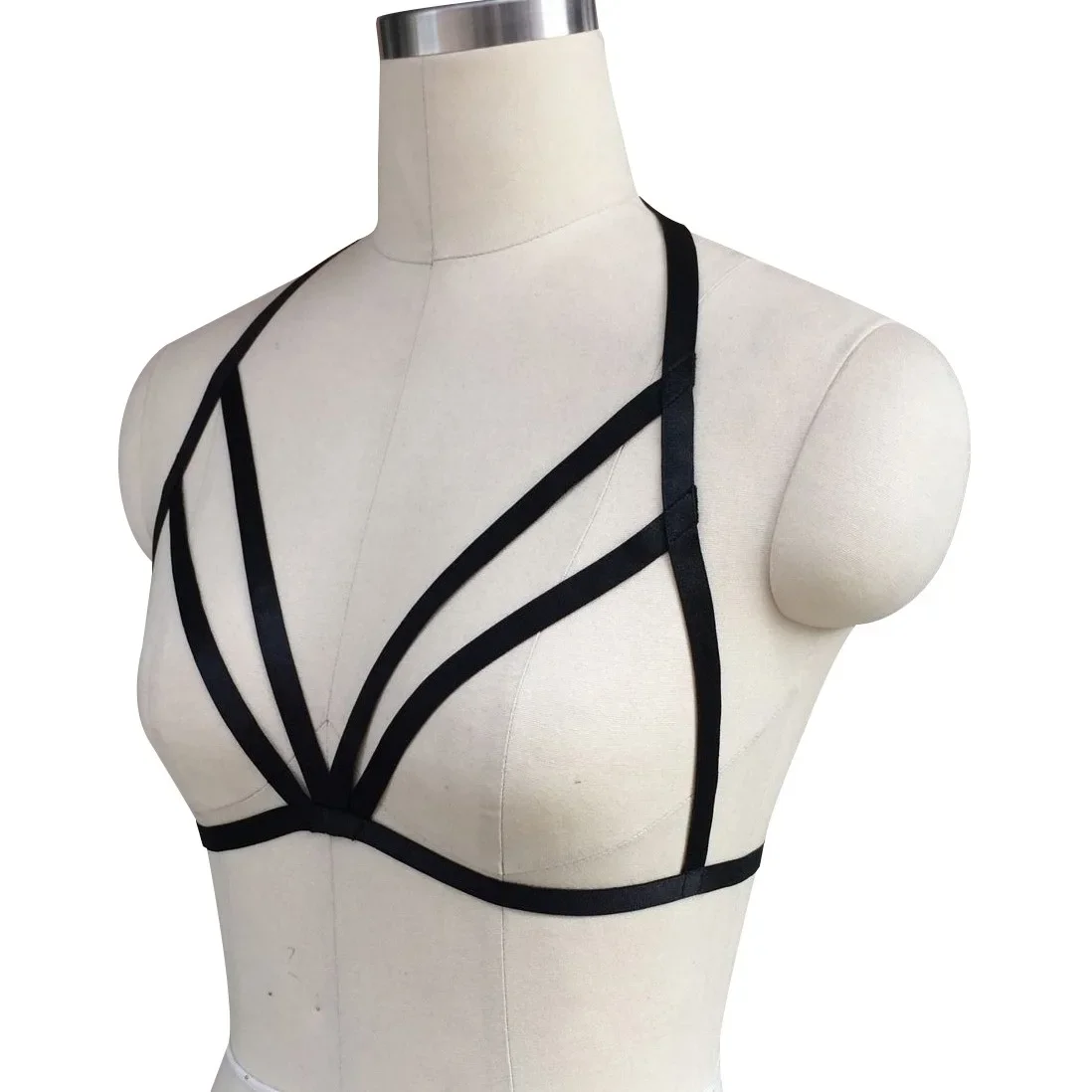 Sexy Bamboo Binding Strapless Bra Chinese Design Exposed Nipple Neck Hanging Underwear O0226 for Unique And Special Use
