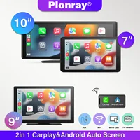 Écran Carplay pour voiture, Carplay sans fil portable 10" et Android Auto, récepteurs audio stéréo ar pour lien miroir de navigation GPS de voiture 1