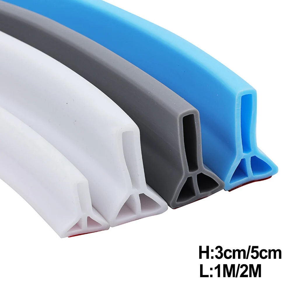 

1/2M Bathroom Water Stopper Shower Dam Waterproof Dry And Wet Separation Flood Barrier Door Bottom Sealing Strip