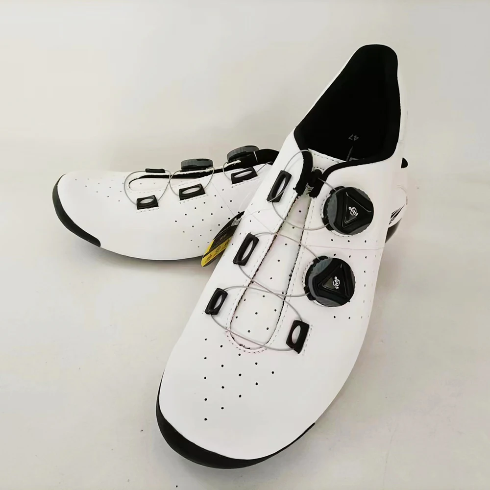 Cycling Shoes Heatmoldable Carbon Fiber Cycling Road Shoes Pro Two laces SelfLock Bicycle