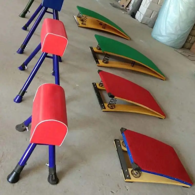 

children can adjust vault kindergarten pommel horse dismounting box size goat jumping training equipment spring springboard.