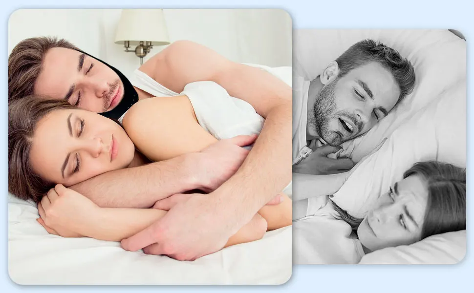 حزام ذقن مضاد للشخير أثناء النوم، شريط لاصق للفم والفم، أجهزة منع الشخير أثناء النوم، مانع الشخير لمستخدمي جهاز ضغط الهواء الإيجابي المستمر (CPAP).