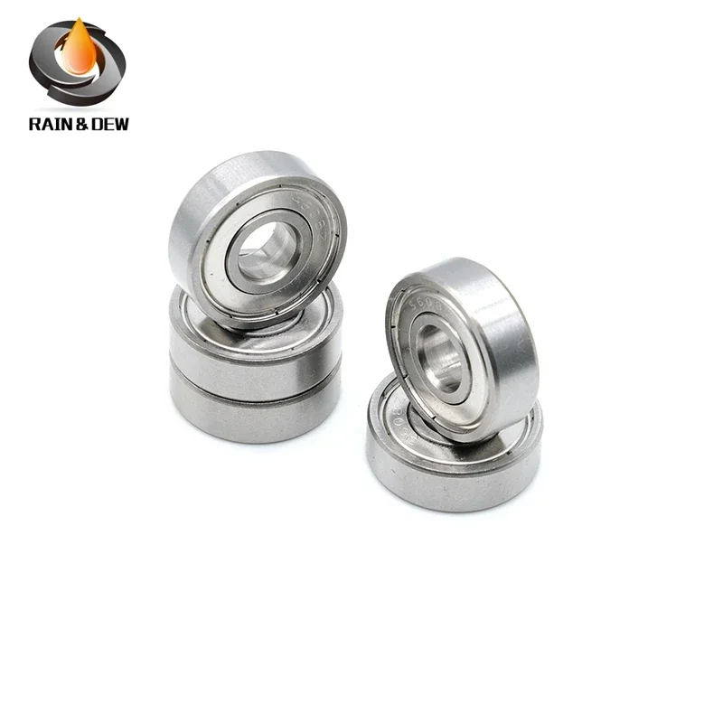 S608ZZ Stainless Steel Ball Bearing 608zz ABEC-9 8x22x7mm Roller Skates Bearing 608 8Pcs