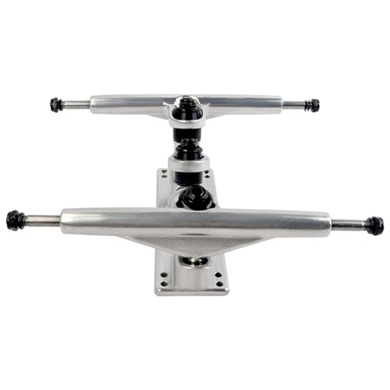 2 Pcs Double Deck Longboard Truck 7 Pollici Skateboard Stand Argento Lega Di Alluminio Camion Tecnologia Di Colata A Gravità