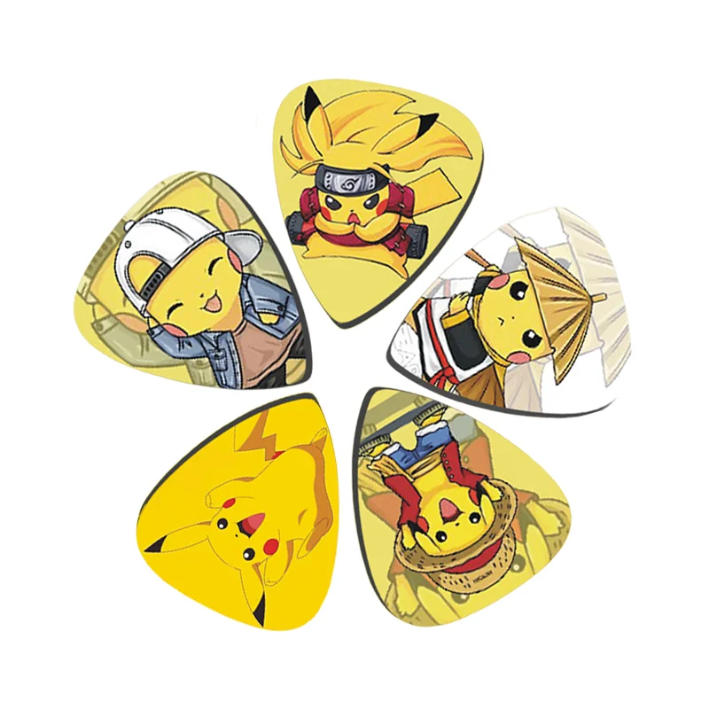 10pcs Pokemon Pikachu Guitar Picks Cute Cartoon Acoustic