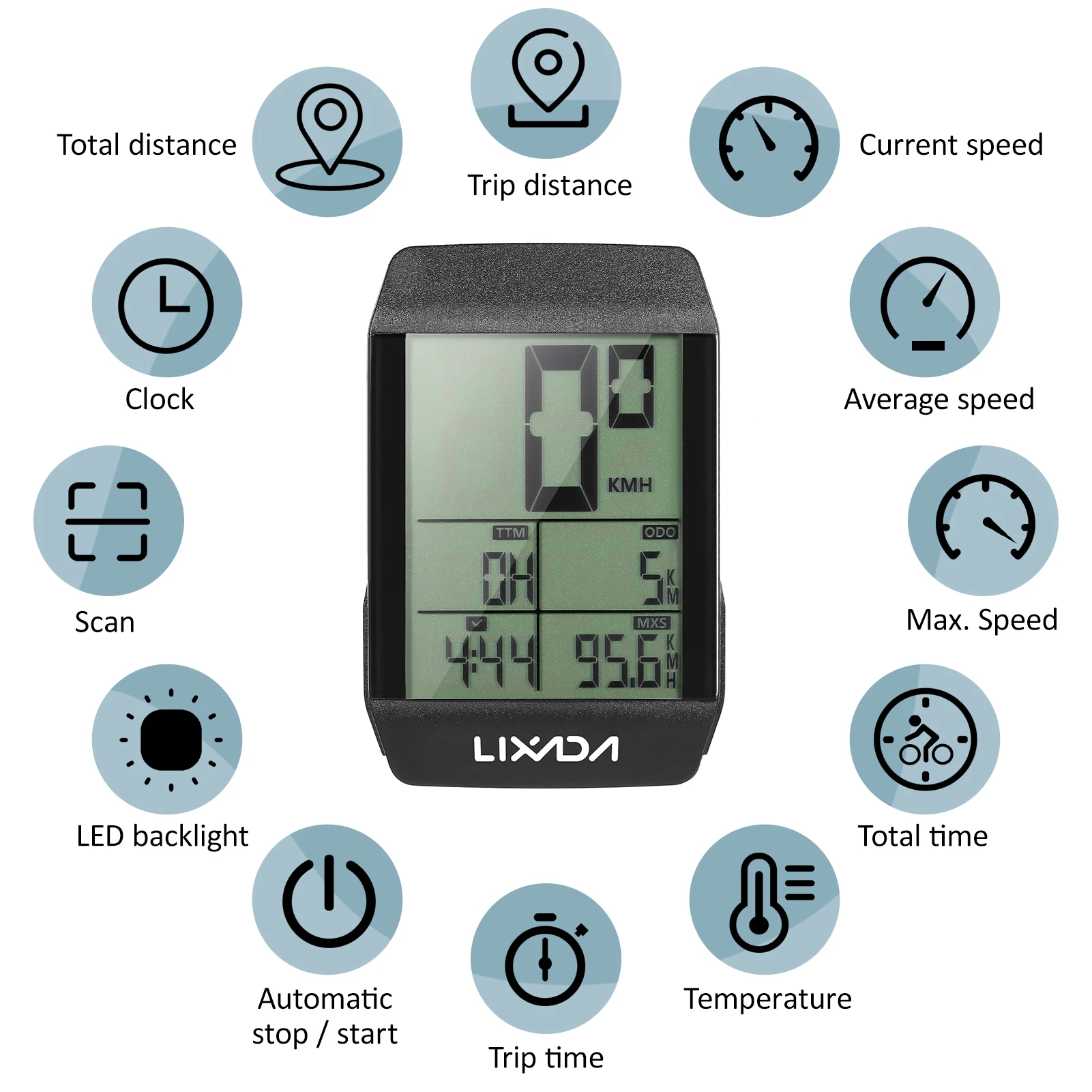 Lixada-  Ŭ ǻ,   ӵ,  Ÿ, 6   LED Ʈ Ŭ  Ÿ