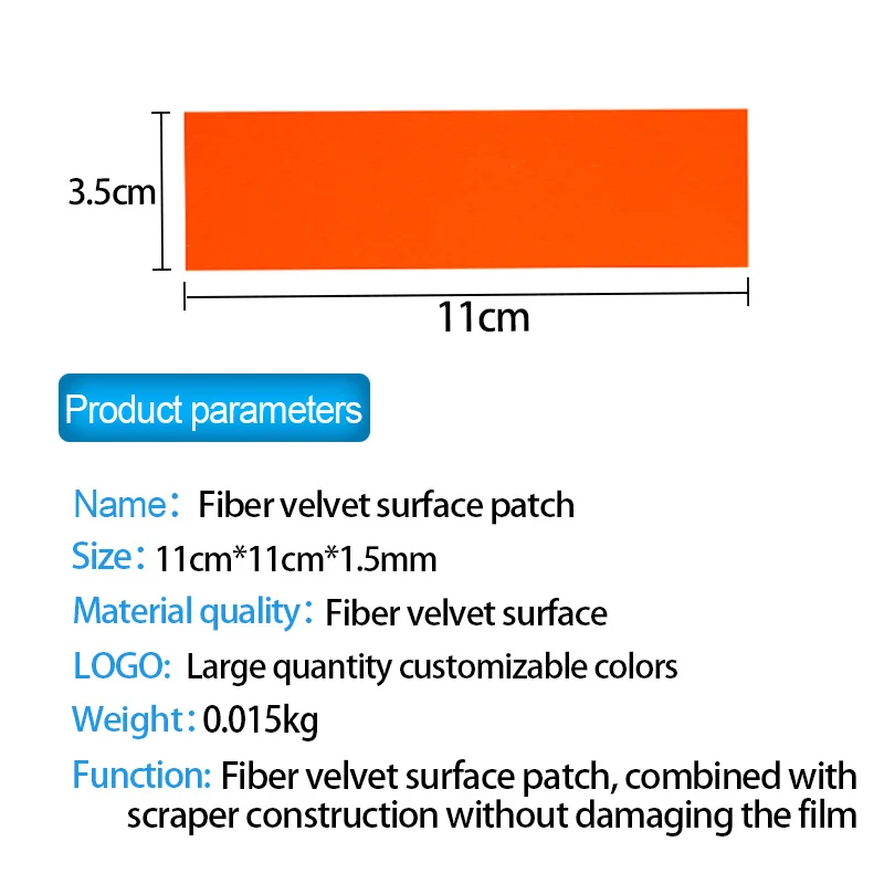 Kunaisi 10 stücke ultra feine Faser tuch kante für Vinyl-Rakel Auto Wrap Scraper Ersatz selbst klebende Filz kante schützen Puffer Patch – Detail 2