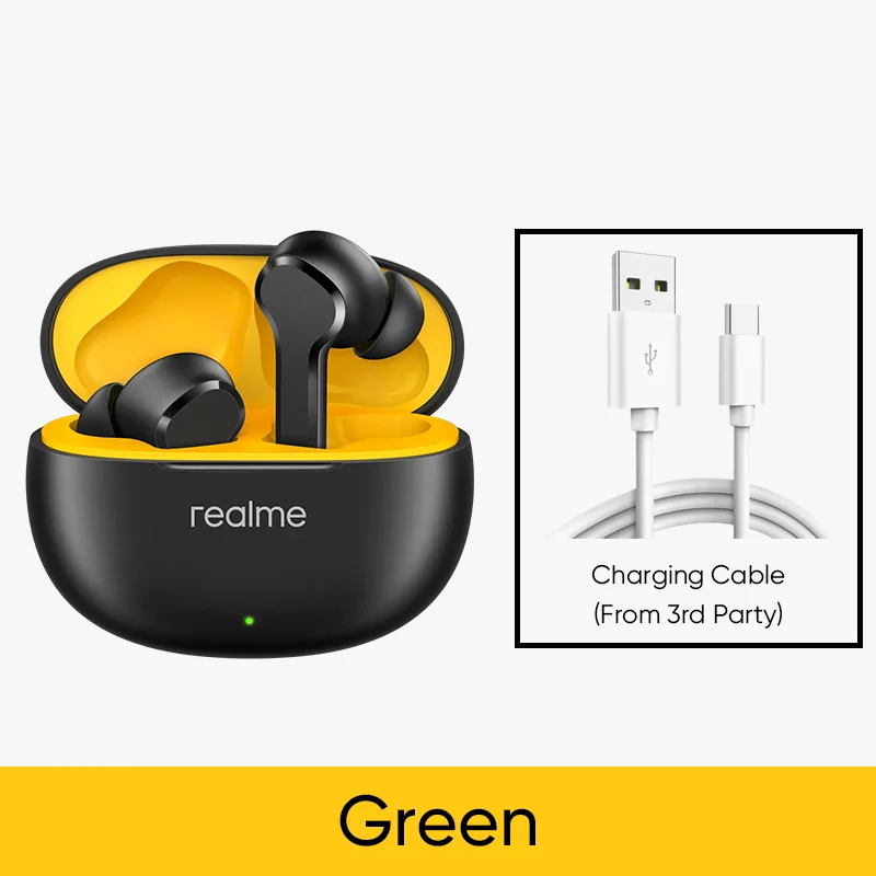 thumbnail image 1 of Versión global realme Buds T110 Auriculares Bluetooth AI ENC Cancelación de ruido de llamadas Auriculares Bluetooth 5.4 Auriculares verdaderamente inalámbricos, 1 of 5