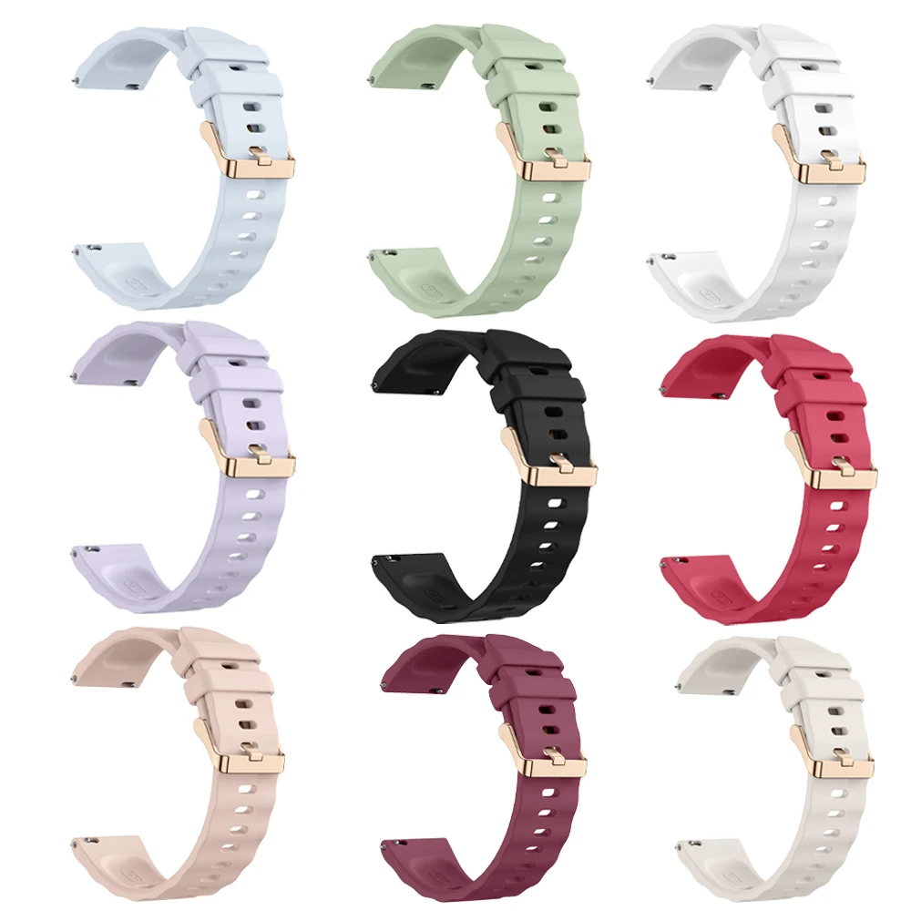 Premium 18mm Silicone Watch Band - Elegant Bracelet Wristband Strap