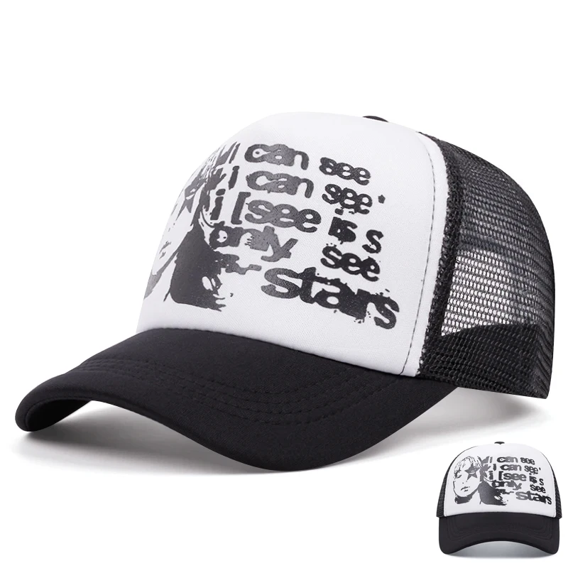 

Кепка для гольфа с принтом для мужчин и женщин, дышащая сетчатая бейсболка в стиле хип-хоп, кепка для спорта на открытом воздухе, летняя