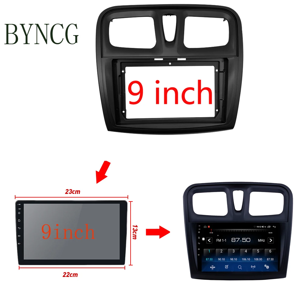 RENAULT Sandero Symbol Logan 2014  ú  ġ DVD, GPS, Mp5 Ƽ̵ ÷̾, 2 Din, 9 ġ ڵ  Fascias