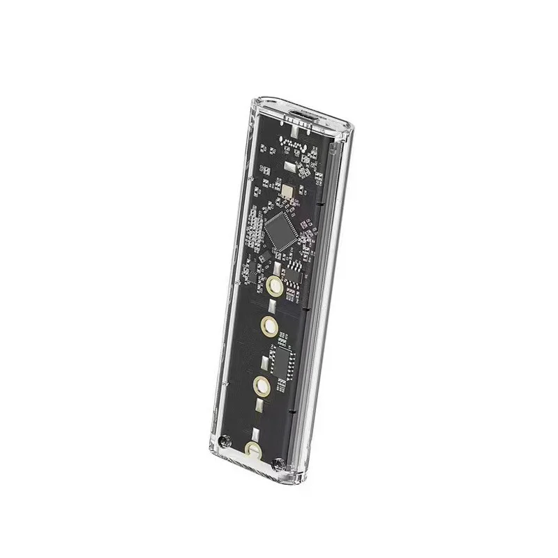 M.2 NVME SATA 듀얼 프로토콜 SSD 인클로저 USB 타입 C 투명 외장 하드 디스크 케이스 PCIe NGFF M.2 SSD 어댑터 박스