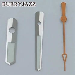 Elegant Silver and Black Watch Hands with Green Luminous Finish (Silver Orange)