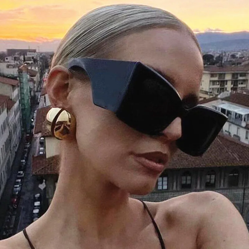 Big Frame Cat Eye Butterfly Sunglasses Women Vintage Trendy Sun