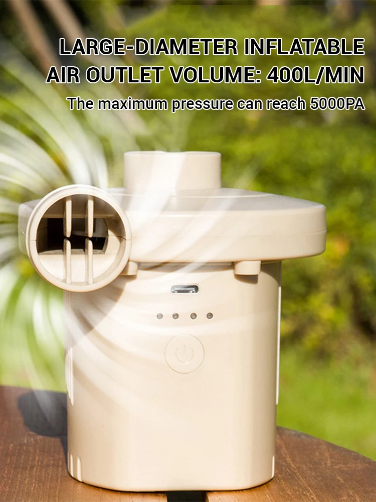 2000mAh Portable Air Pump USB Rechargeable Wireless Electric Pump To Inflate Deflate for Pool Floats Air Bed Vacuum Storage Bags