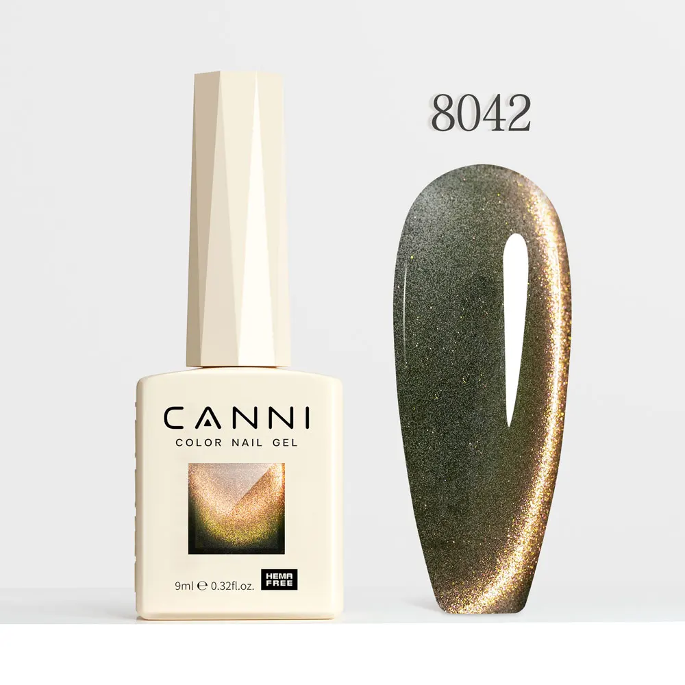 CANNI Super Glossy Glitter Cat Eye Nail Gel Polish - Hema Free Diamond Top Coat, Semi-Permanent UV LED Varnish