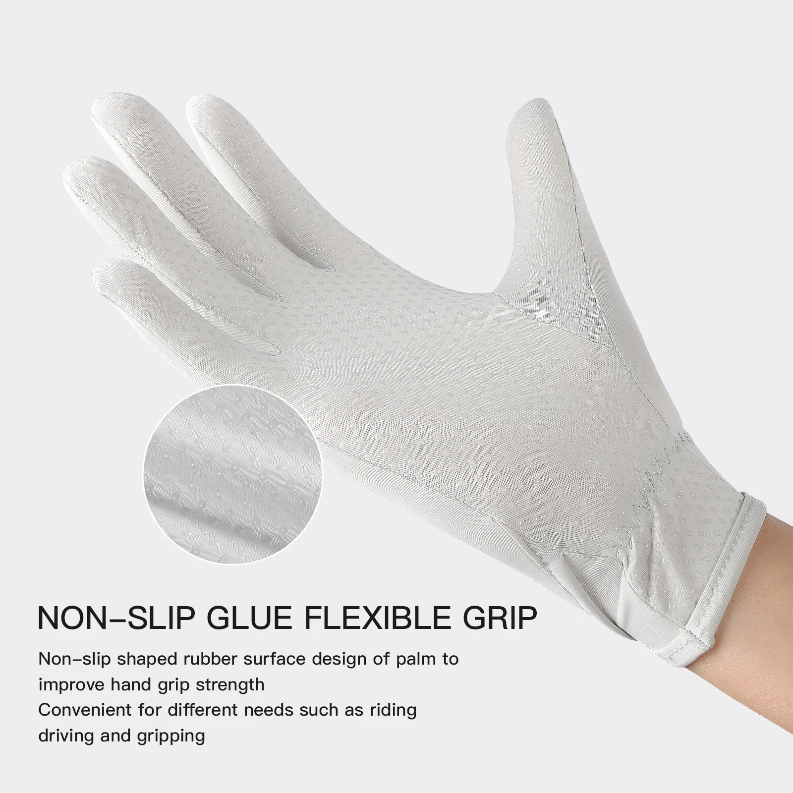 Women Summer Ice Silk Light Breathable Touchscreen Gloves Quick Dry Sunscreen Driving Cycling Anti-slip UPF50+ Anti-uv Gloves 3