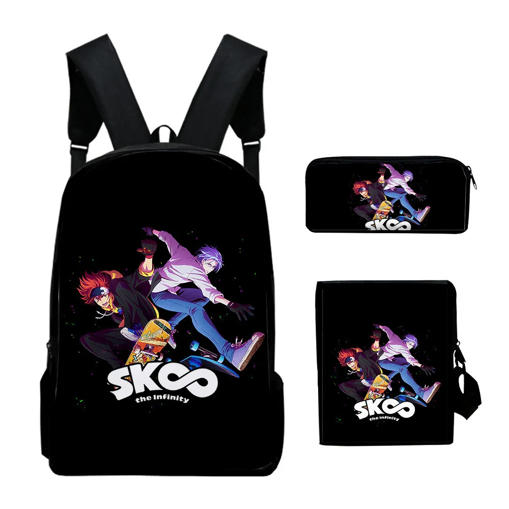

Классические модные школьные ранцы SK8 the infinity с 3D принтом для учеников, рюкзак для ноутбука, Наклонная Сумка на плечо, Женский карандаш, 3 шт./комплект