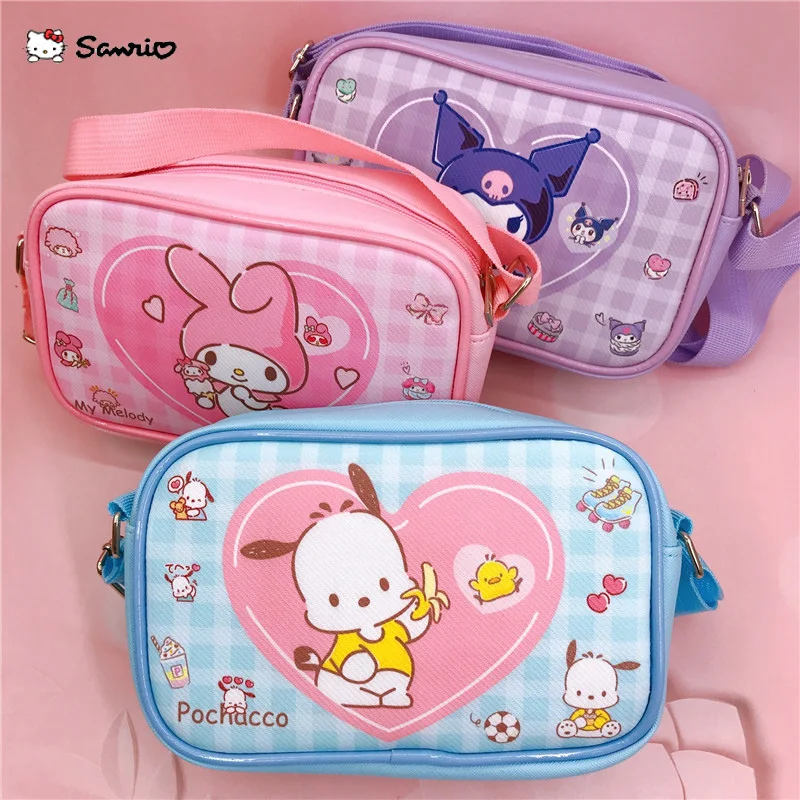 

Fashion Sanrio Children Crossbody Bag Kawaii Cinnamorroll Hello Kitty Pachacco Cartoon Boy Girl Shoulder Bag Handbag Gift