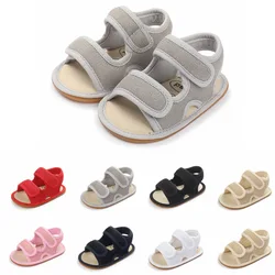 Sandales d'été respirantes pour bébés filles et garçons, chaussures de couleur unie à semelle souple, de Style Simple, pour l'extérieur et l'intérieur, pour les premiers pas 