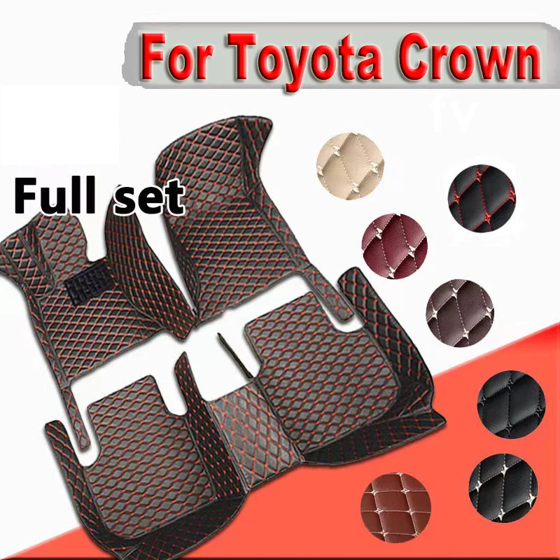 

Car Floor Mats For Toyota Crown S180 2003~2009 Carpet Luxury Leather Mat Anti Dirt Pad Car Accessories Auto Durable Rug Full Set