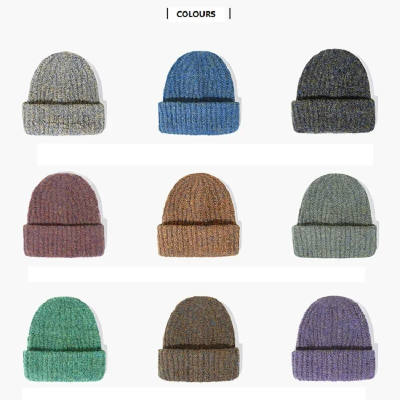

Winter Beanies Hats for Woman Men Knit Hat Boy Girl Mohair Skullies Beanie Gorros Warmer Bonnet Casual Cap Couple Hat Balaclava