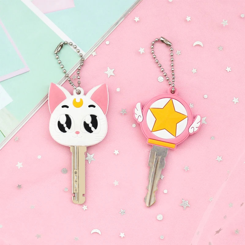 

2 PCS/Set New Cartoon Silicone Protective Key Case Cover for Key Control Dust Cover Holder Organizer Home Supplies