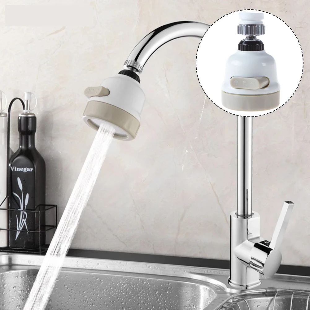 Aerator Faucet Extender Spray Head Swivel Tap Head Rotate Sink Spray Water Saving Attachment Bendable Flexible 6