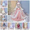 BJD Dolls and Clothes with Multiple Movable Joints 30cm 1/6 3D Simulated Eye Hinge Doll Girl's DIY Dress Up Birthday Gift Toy 1