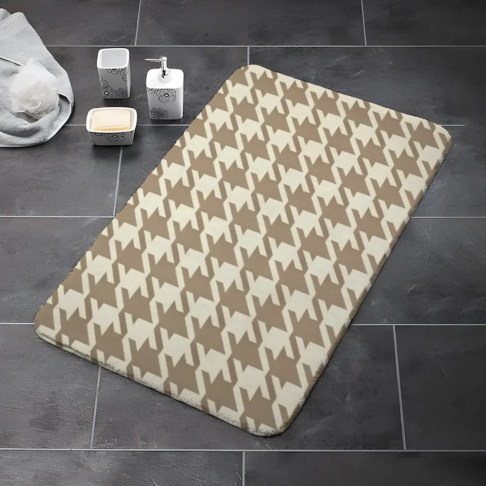 Things to the Room Decoration Items Houndstooth Furry Mat Carpets Custom Doormat Outdoor Rug Bathroom Carpet for Kitchen Home 2