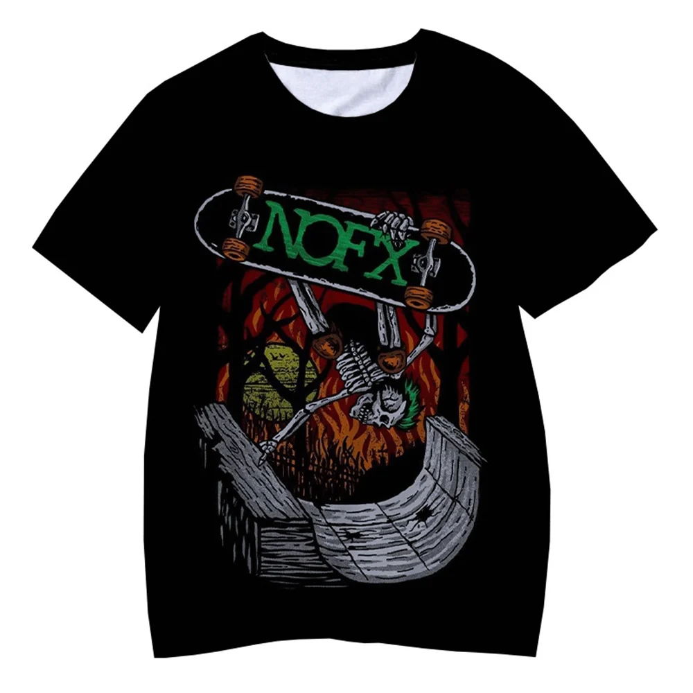 Nofx T-Shirts Punk Rock Band 3D Print Streetwear Men Women Casual