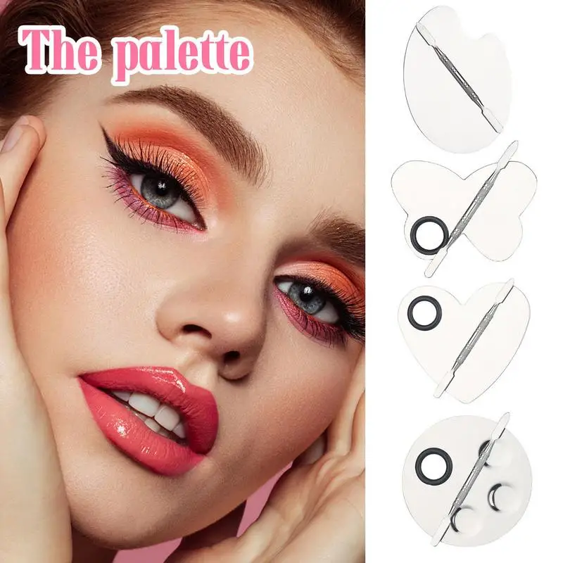 Metal Makeup Palette Makeup Palette Mixer Paint Tray Palette With Fine  Grinding And Double-ended Non-slip Toning Stick For - AliExpress