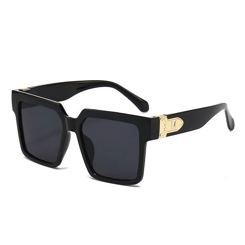 Personalized Candy Color Hip-hop Sunglasses Fashionable Square Sunglasses Trendy Large Frame Plain Face 1/2/3PCS 5367