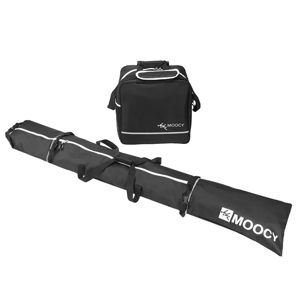 

2 Piece Ski Bag Ski Boot Bag Combo With Reinforced Handle Detachable Shoulder Straps Adjustable Length For Boards Up To 200 Cm