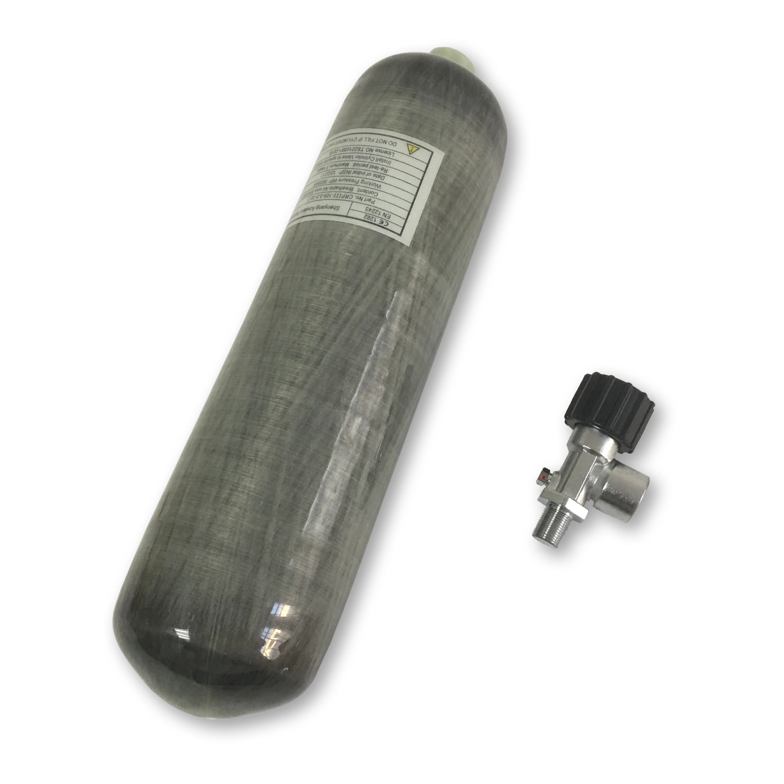 ACECARE 스쿠버 다이빙 리브리더용 일반 밸브 탄소 섬유 실린더 에어탱크, 3L CE 4500Psi 30Mpa 300Bar 