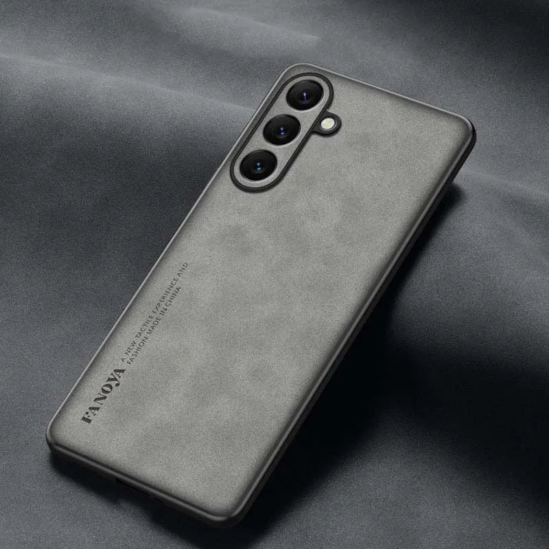 EUCAGR Luxury Sheepskin PU Leather Phone Case with Silicone Back Cover