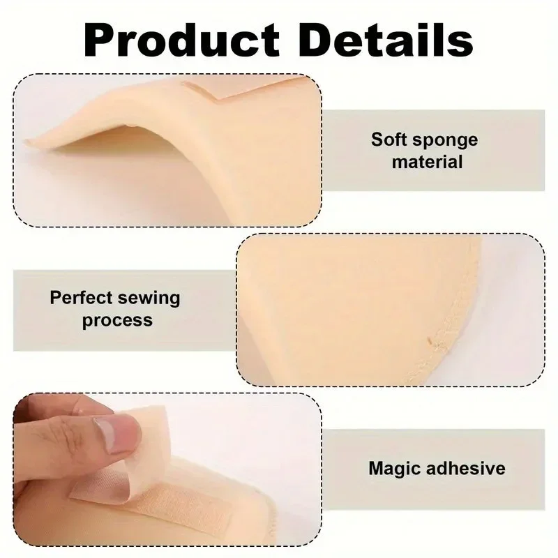 우아한 스포츠 테마 어깨 패드 3쌍 여성용 드레스용 부드럽고 통기성이 좋은 두꺼운 스폰지 패드 다목적