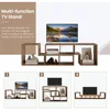Cube Bookshelf 2 Shelf Bookcase L-Shaped TV Console Stand Modern Entertainment Center with Open Storage Shelves 4