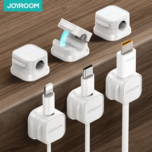 Joyroom 3/6 Pcs Magnetic Cable Clip Cable Holder Adhesive Wire Keeper Cord Cable Organizer for Home Office Under Desk Management