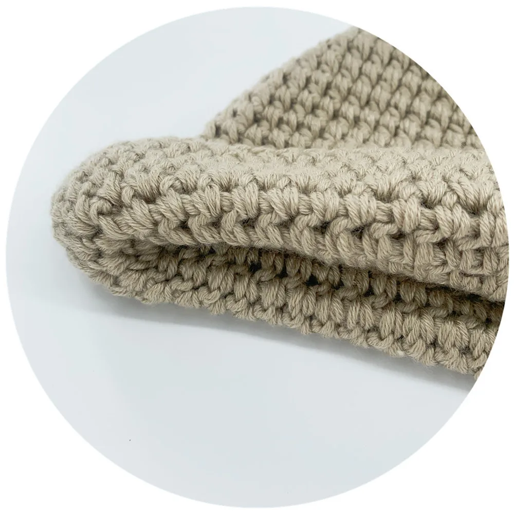 Newborn Photography Props Baby Photo Knitting Clothing Hat Set Baby Cowboy Hat Apricot / Coffee Side Accessories Newborn0-6