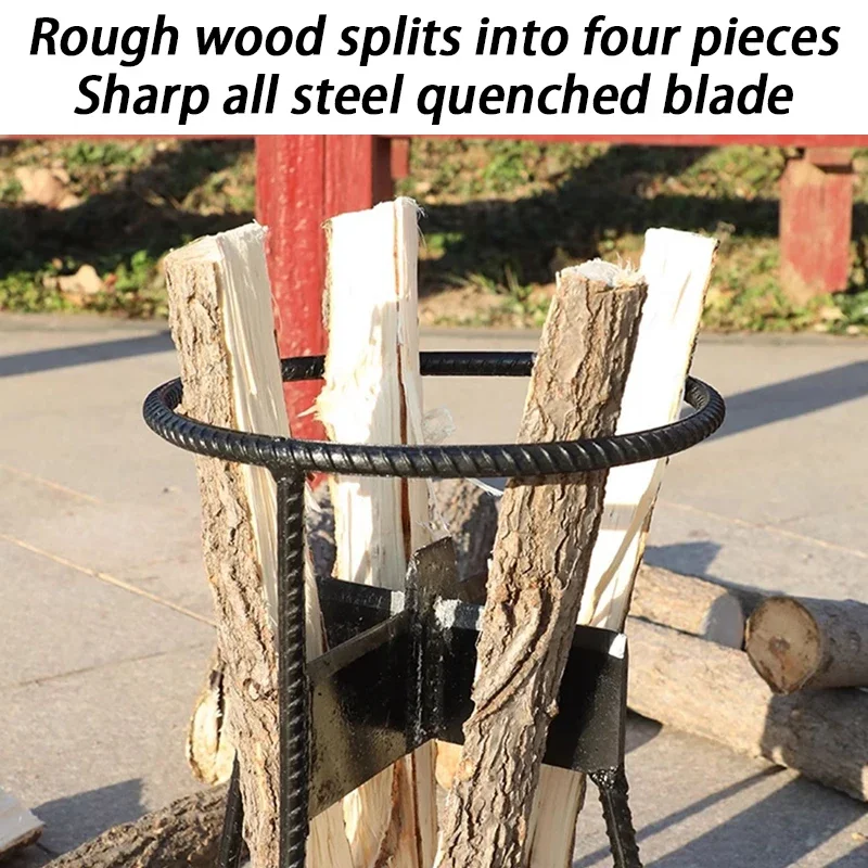 Outdoors Steel Manual Wood Splitter Saving Labor Log Splitting Fireplace Stoves Firewood Divider Wood Splitter Manually Tool